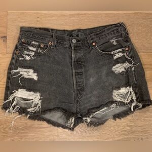 Petros Vintage LEVI’S 501 Gray Distresed Shorts W34 L30